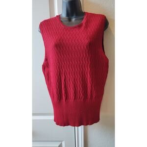 Valerie separates Women Red knitting Vest Casual elastic waist Size XL